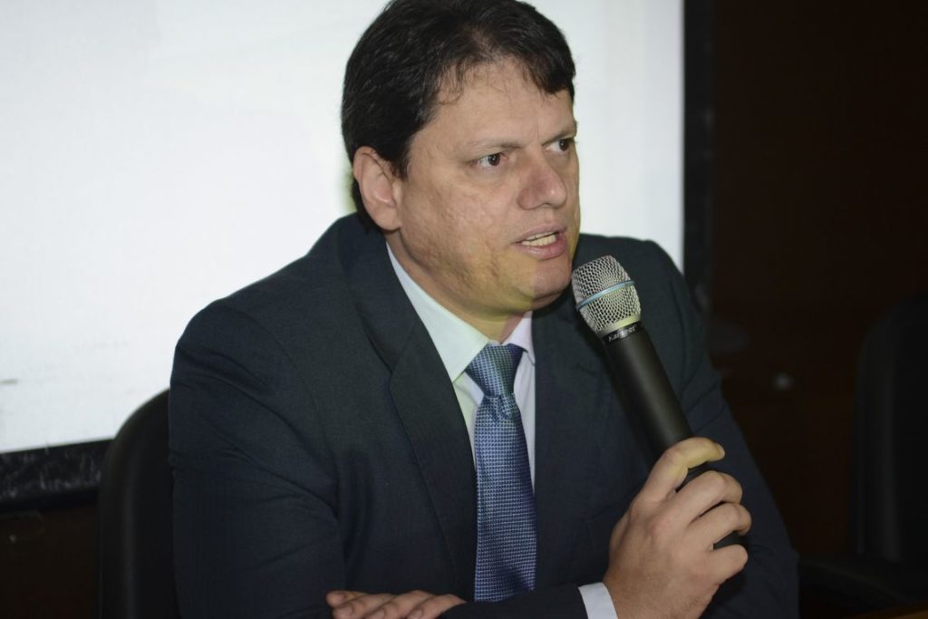 O ministro das Infraestruturas Tarcísio Gomes de Freitas - governo Bolsonaro