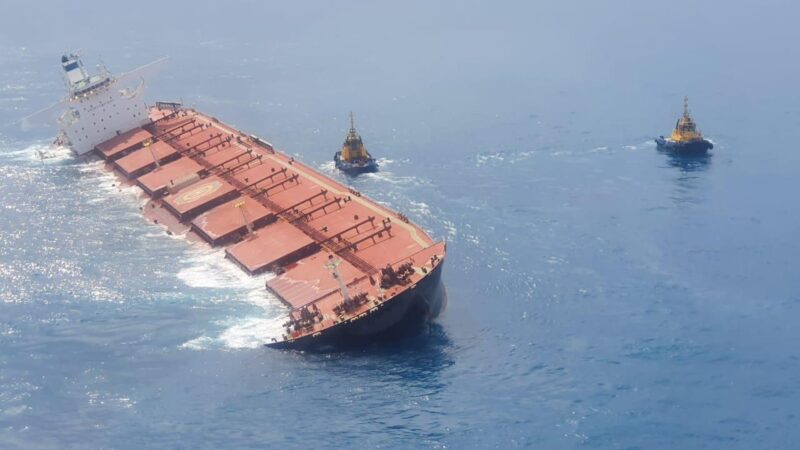 Marinha informa que situação do navio encalhado da Vale (VALE3) é estável