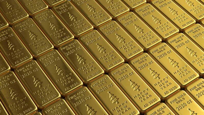 Preço do ouro atinge novo recorde enquanto o valor do dólar diminui