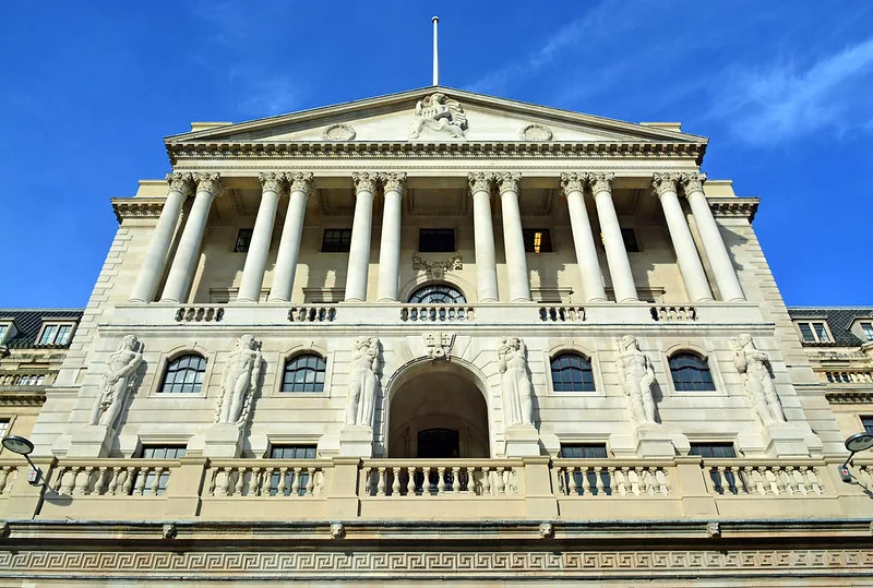 Sede do Bank of England (BoE, o banco central do Reino Unido), em Londres (Foto: Reprodução)