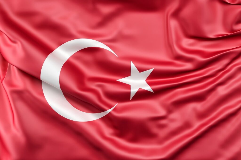 Bandeira da Turquia. Foto: Pixabay.