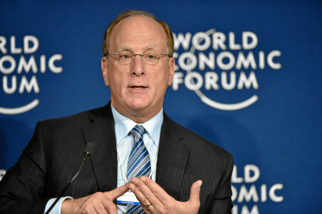 Larry Fink, CEO da BlackRock. Foto: Michael Buholzer/WEF