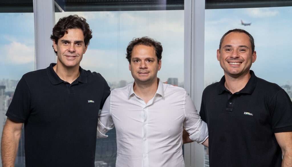 Guilherme Benchimol, fundador e presidente executivo do conselho de administração da XP Inc., Tiago Reis, fundador da Suno, e Thiago Maffra, CEO da XP Inc.