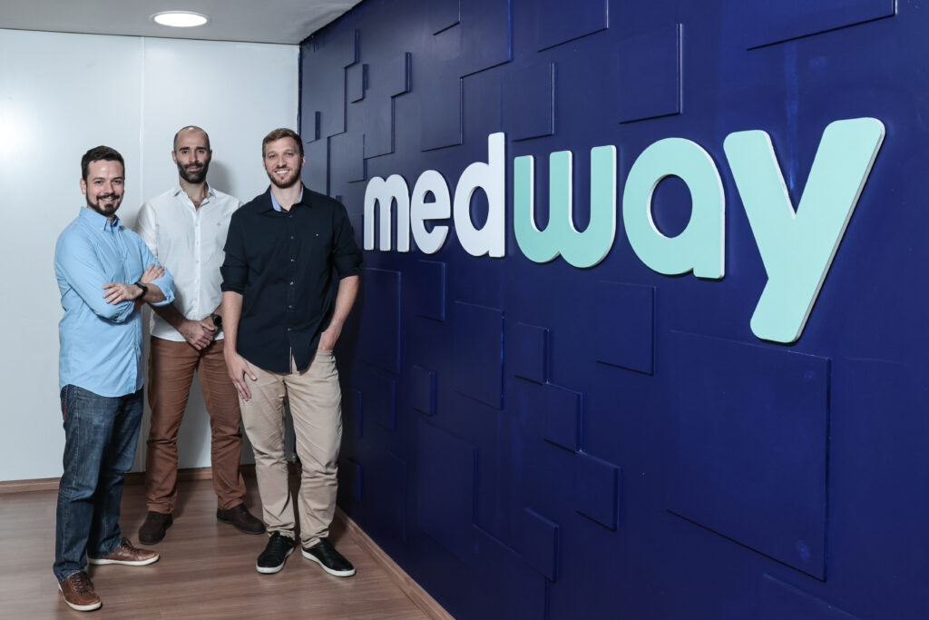 Cofundadores da Medway (da esq. para dir.): Alexandre Remor, Micael Hamra e João Vitor Fernando. Foto: divulgação.