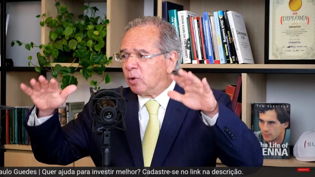Paulo Guedes concede entrevista ao fundador da Suno, Tiago Reis