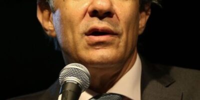 O ministro da Fazenda, Fernando Haddad, durante coletiva no CCBB