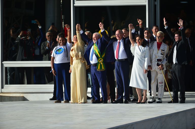 Lula recebe faixa presidencial. Foto: Marcelo Camargo/Agência Brasil