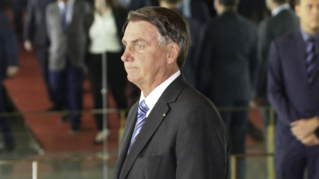 Ex-presidente Jair Bolsonaro (PL) no Palácio da Alvorada. Foto: Fabio Rodrigues-Pozzebom/ Agência Brasil