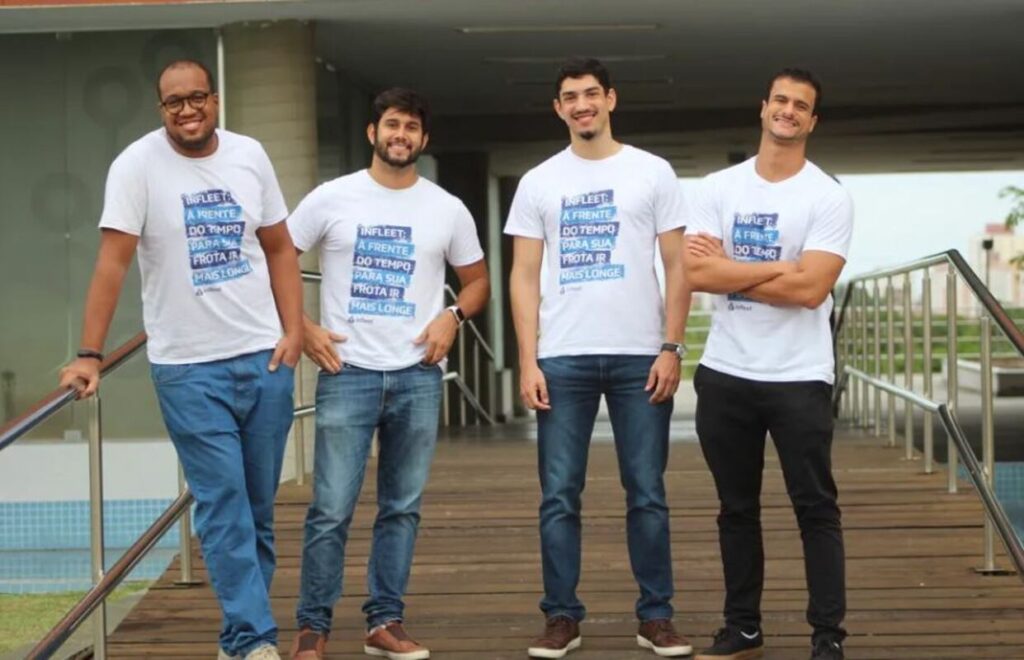 Fundadores da Infleet: Vitor Reis, Lucas Bastos, Henrique Lima e Victor Cavalcanti . Foto: Infleet/Divulgação