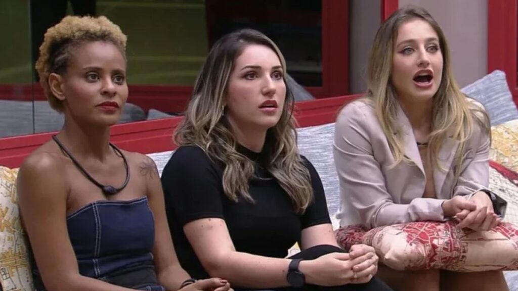 Aline Wirley, Amanda Meirelles e Bruna Griphao no BBB 23. Foto: Globo