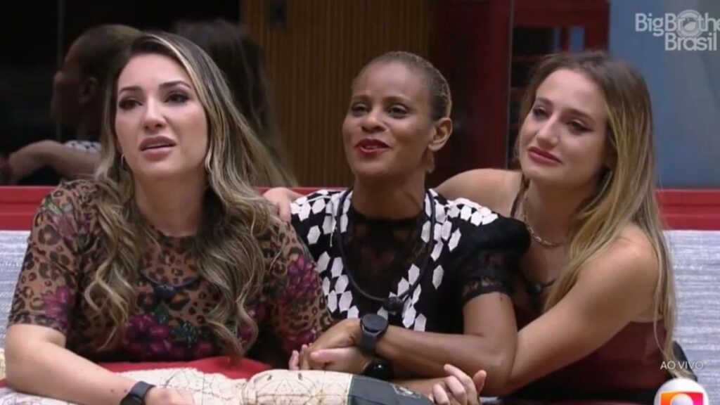 Amanda Meirelles, Aline Wirley e Bruna Griphao, finalistas do BBB 23. Foto: Globo