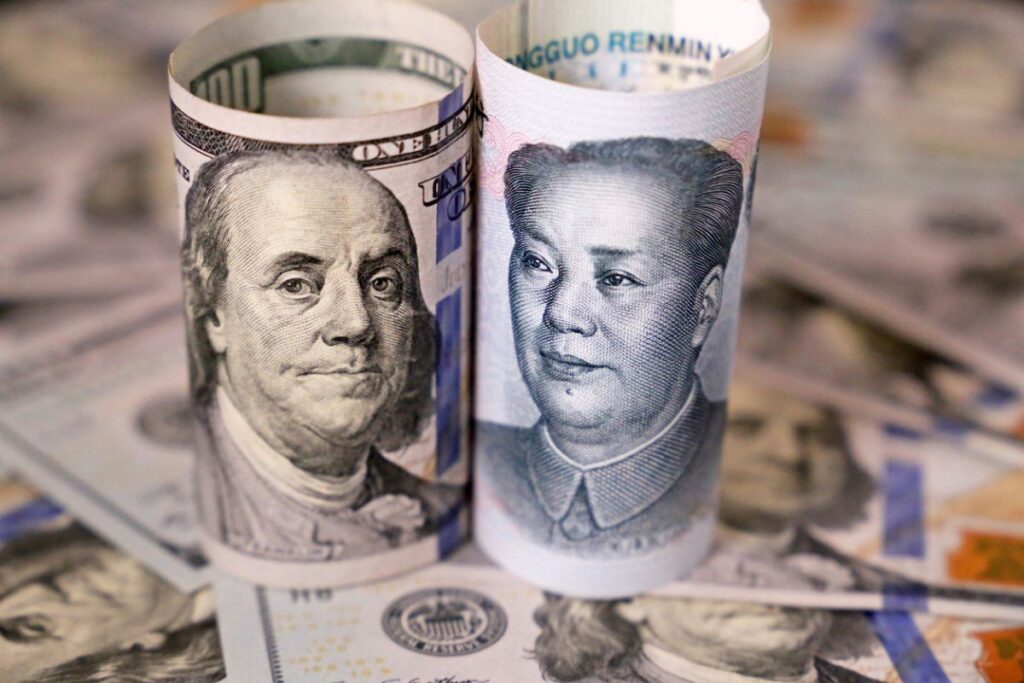 Dinheiro dólar yuan