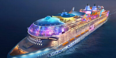 Modelo similar ao maior cruzeiro do mundo tem data de lançamento anunciada. Foto. Divulgação/Royal Caribbean