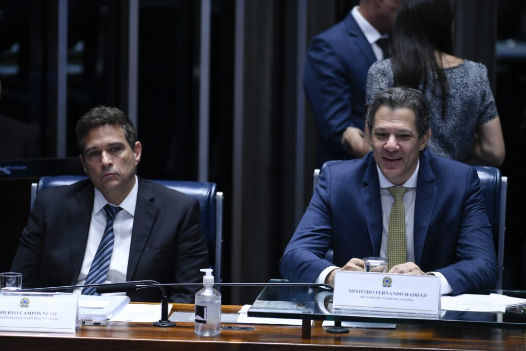Roberto Campos Neto e Fernando Haddad - Foto: Agência Senado