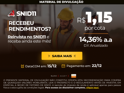 SNID11: Veja novos dividendos do FI-Infra da Suno