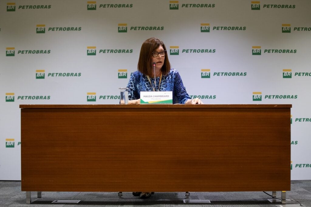 Primeira coletiva de Magda Chambriard. Foto: Rafael Pereira/Agência Petrobras