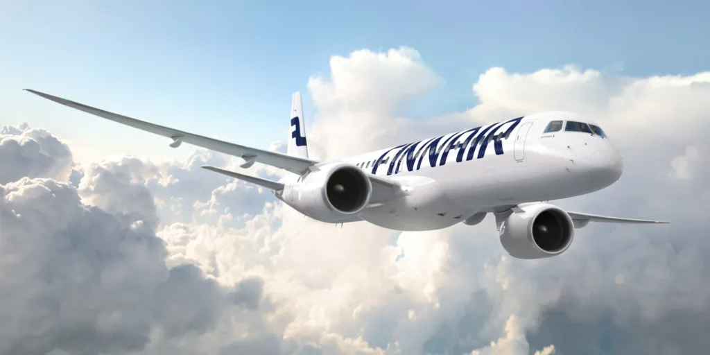 Embraer (EMBR3) anuncia venda de até 46 aeronaves E195-E2 para a Finnair.