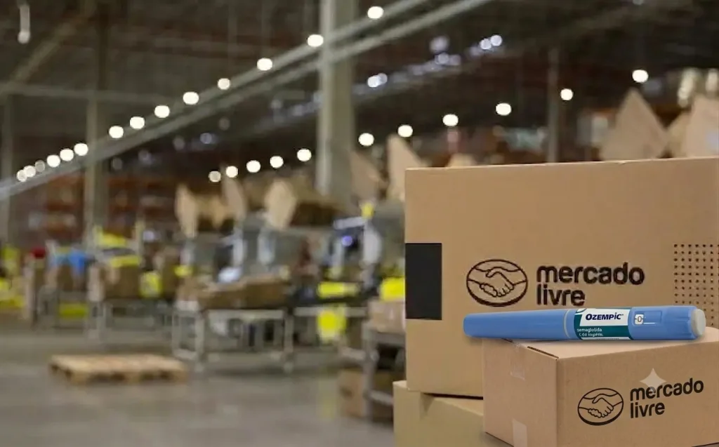 Mercado Livre testa venda de semaglutida no México, mas Brasil impõe barreiras.