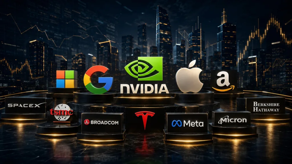 Nvidia (NVDC34), Google (GOGL34) e Apple (AAPL34) lideram o clube das empresas avaliadas em mais de US$ 1 trilhão.