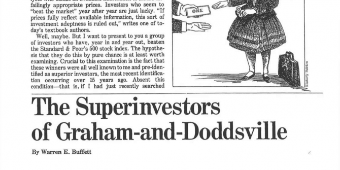 Os superinvestidores de graham-and-doddsville