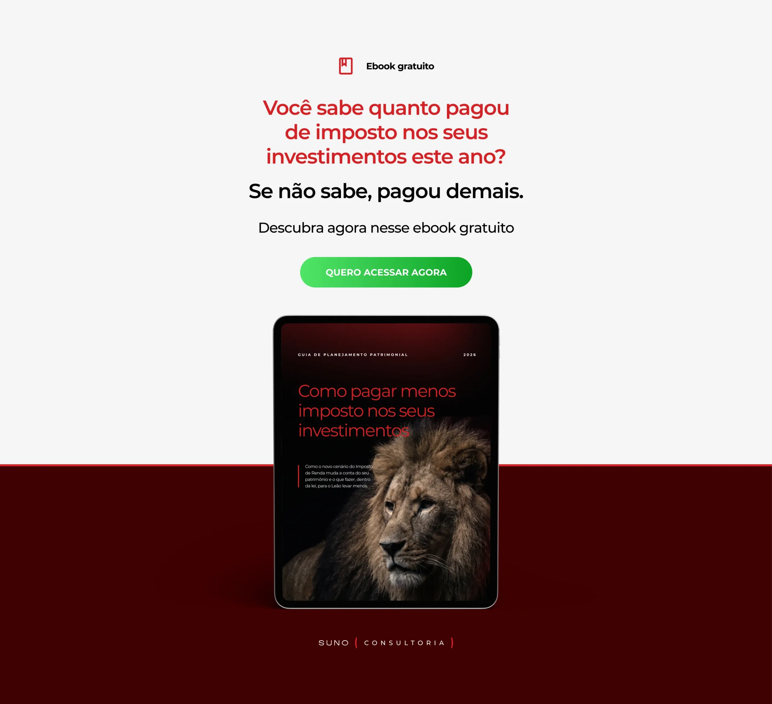 Suno Consultoria - E-book - Como pagar menos imposto