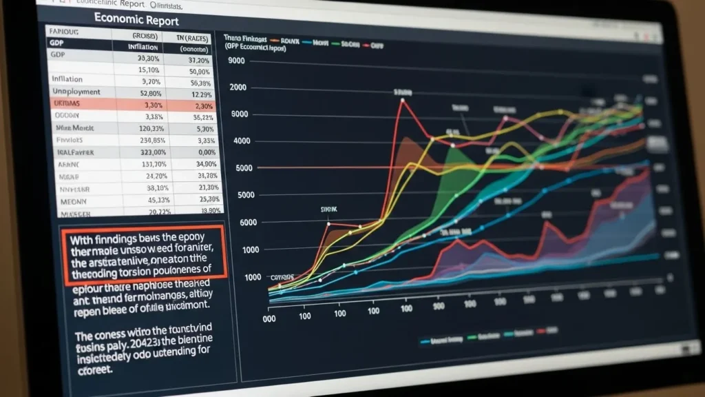 Uma tela de computador mostrando gráficos e gráficos