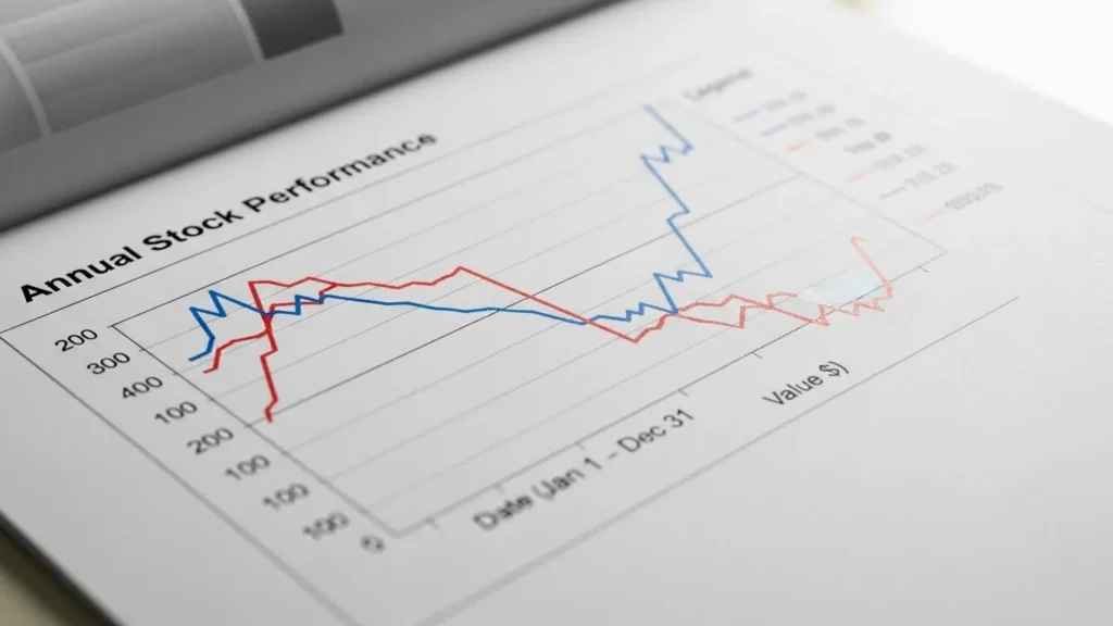Uma folha de papel com um gráfico ascendente